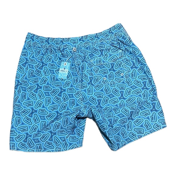 NWT Johnnie O Devin Swim Short Blue with Johnnie O Logo Print L and XXL - Picture 3 of 9